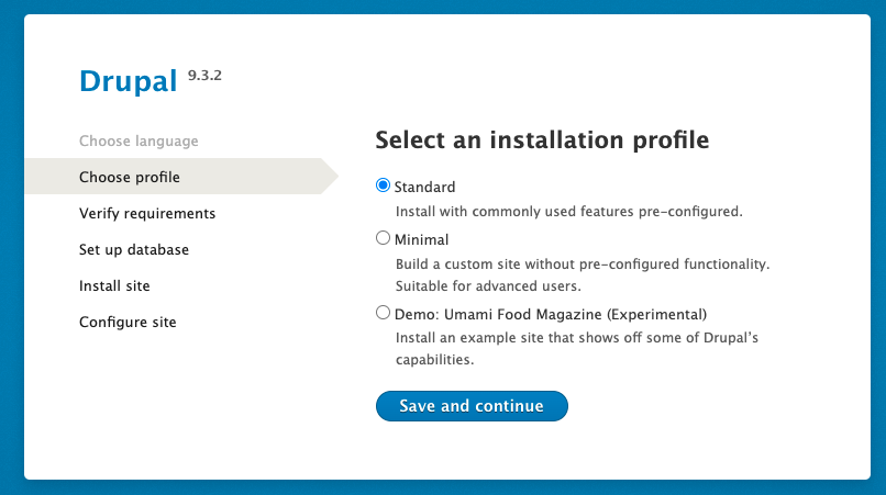 Drupal installation profile